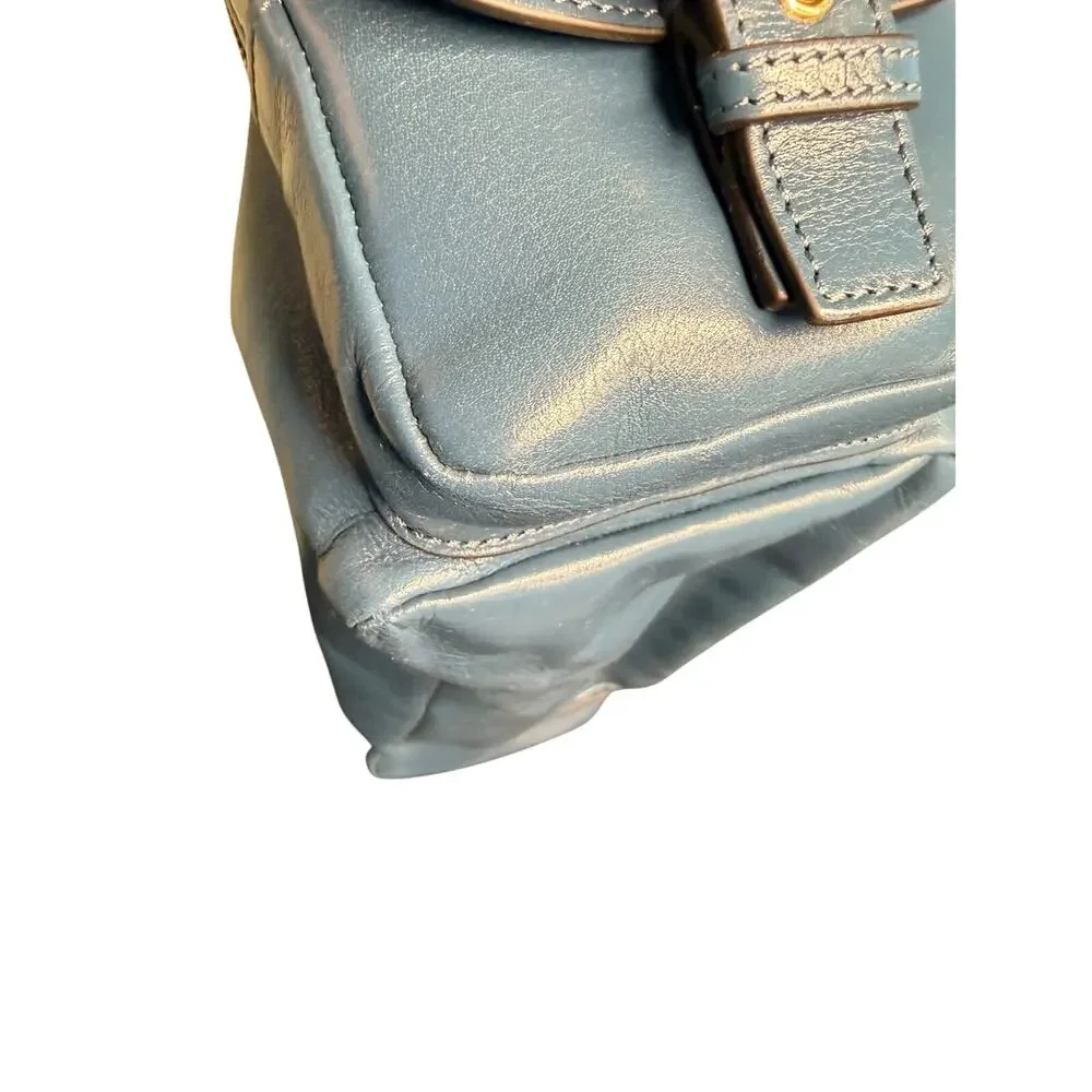 Chloe NWT Shiny Leather Medium Camera Bag in Tapestry Blue
